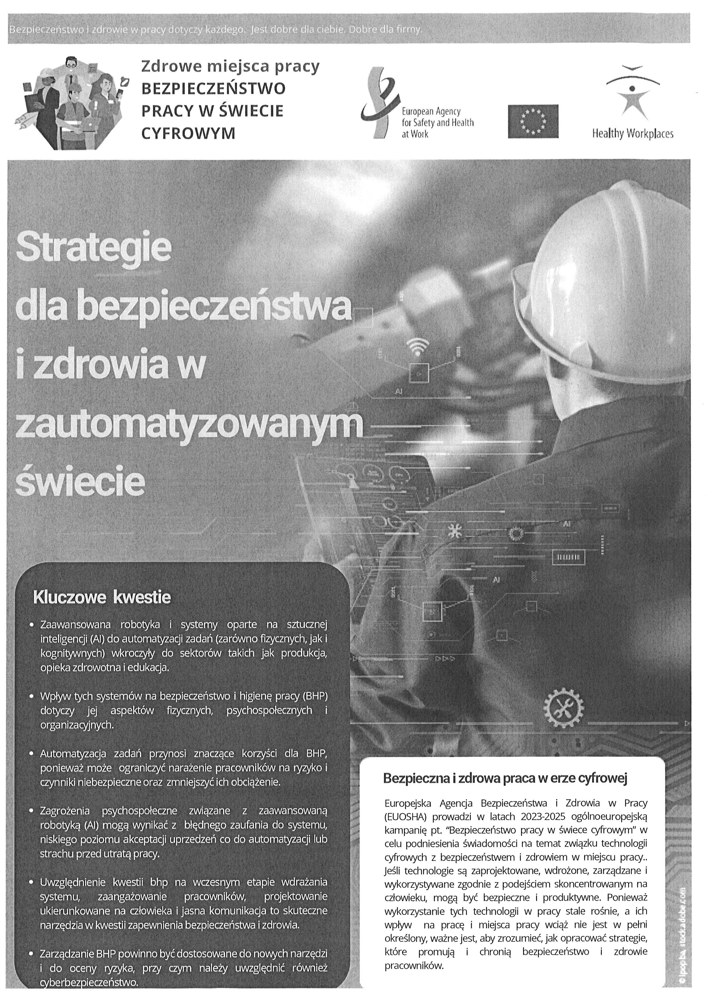 Strategie dla bezpieczestwa i zdrowia w zautomatyzowanym wiecie 1