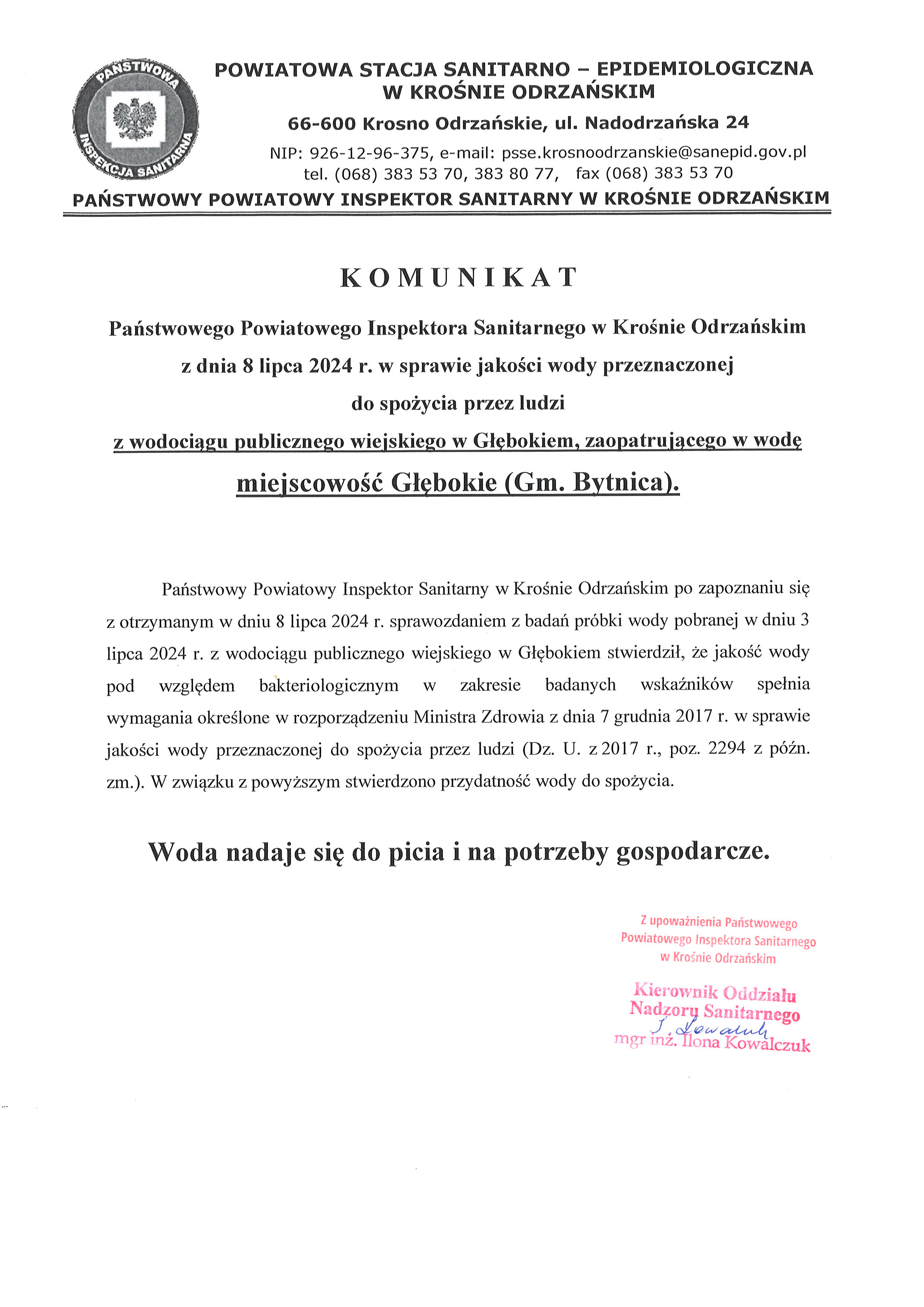 komunikat Gbokie 08.07